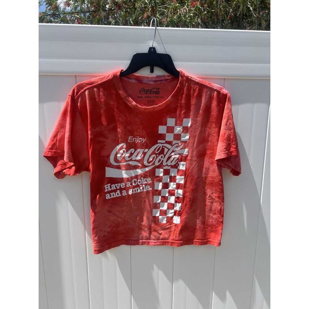 Coca Cola Womens T Shirt Size 3XL (21) Red Big Logo